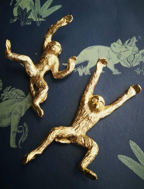 Hardware | Gold Quirky Monkey Cabinet Drawer Knob Decor Hardware