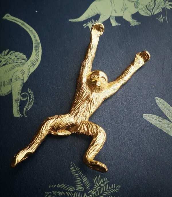 Hardware | Gold Quirky Monkey Cabinet Drawer Knob Decor Hardware