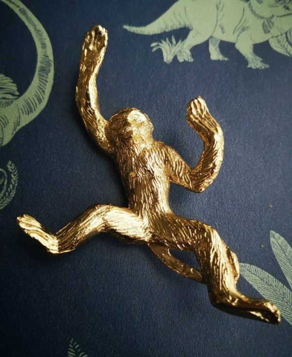 Hardware | Gold Quirky Monkey Cabinet Drawer Knob Decor Hardware