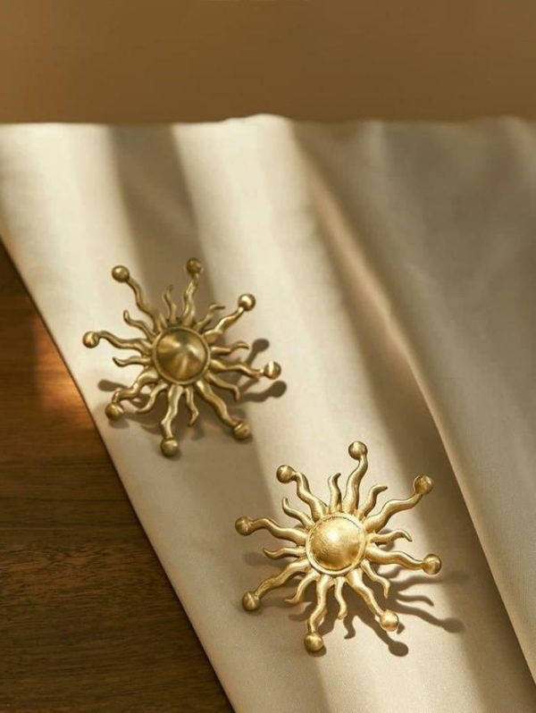 Hardware | Golden Sun Ray Cabinet Door Knob Decor Hardware