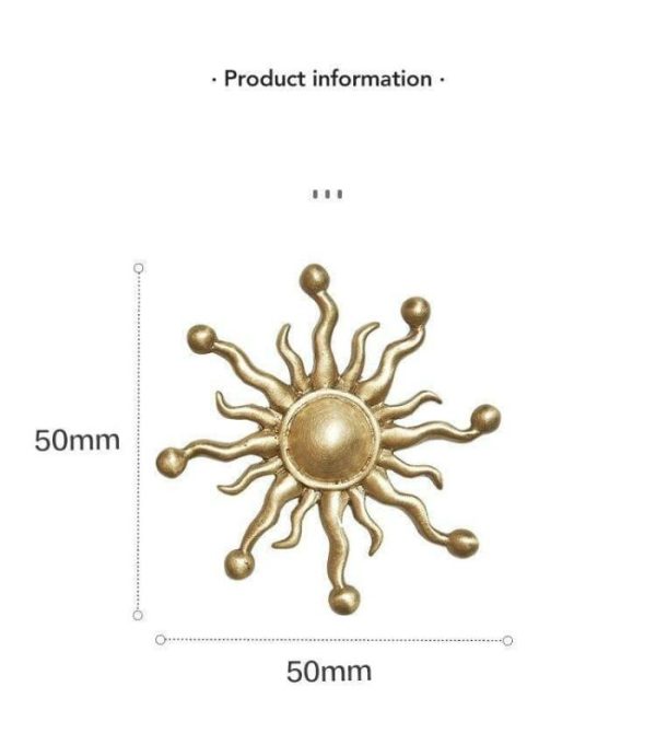 Hardware | Golden Sun Ray Cabinet Door Knob Decor Hardware