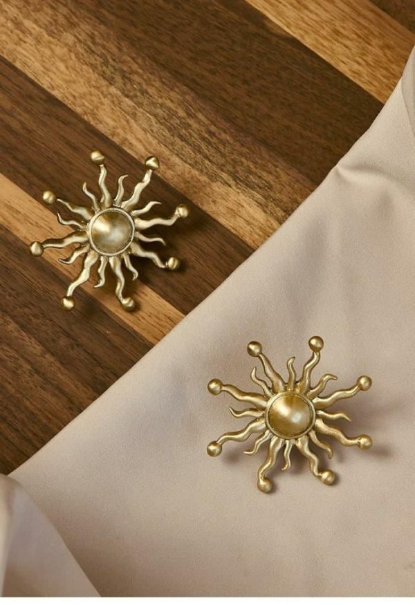 Hardware | Golden Sun Ray Cabinet Door Knob Decor Hardware