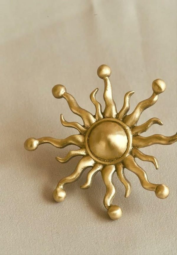 Hardware | Golden Sun Ray Cabinet Door Knob Decor Hardware