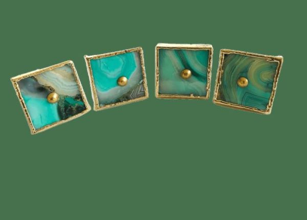 Hardware | Green Agate Cabinet Door Pull Handle – Set Of 4 Decor Hardware