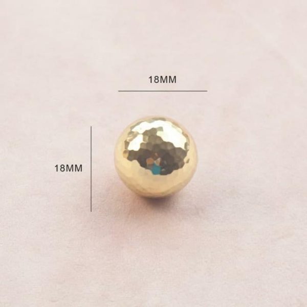 Hardware | Hammered Brass Round Cabinet Drawer Knob, L Decor Hardware