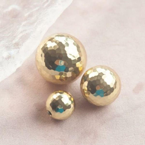 Hardware | Hammered Brass Round Cabinet Drawer Knob, L Decor Hardware