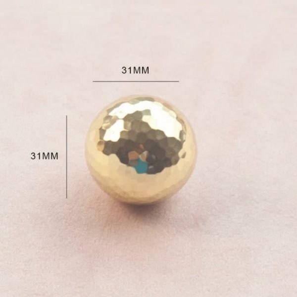 Hardware | Hammered Brass Round Cabinet Drawer Knob, L Decor Hardware