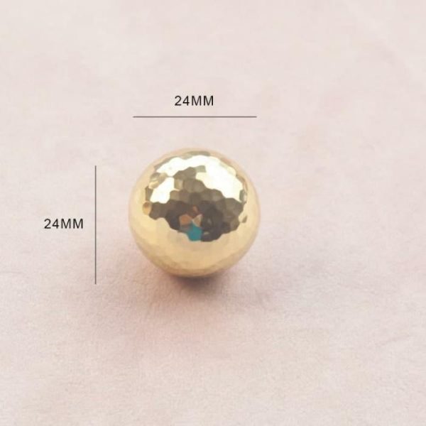 Hardware | Hammered Brass Round Cabinet Drawer Knob, L Decor Hardware