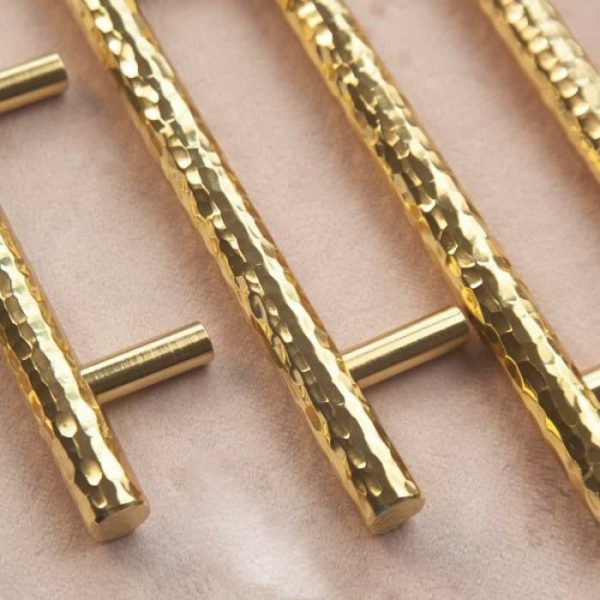 Hardware | Hand-Crafted Hammered Brass Cabinet Drawer Pull, 1 KNOB Decor Hardware