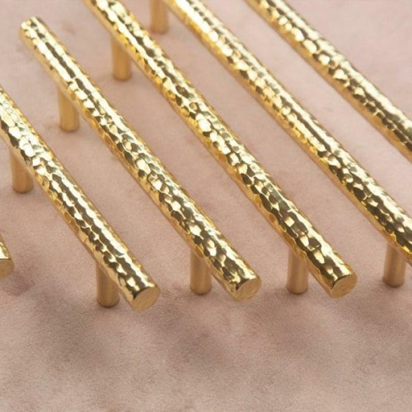 Hardware | Hand-Crafted Hammered Brass Cabinet Drawer Pull, 1 KNOB Decor Hardware