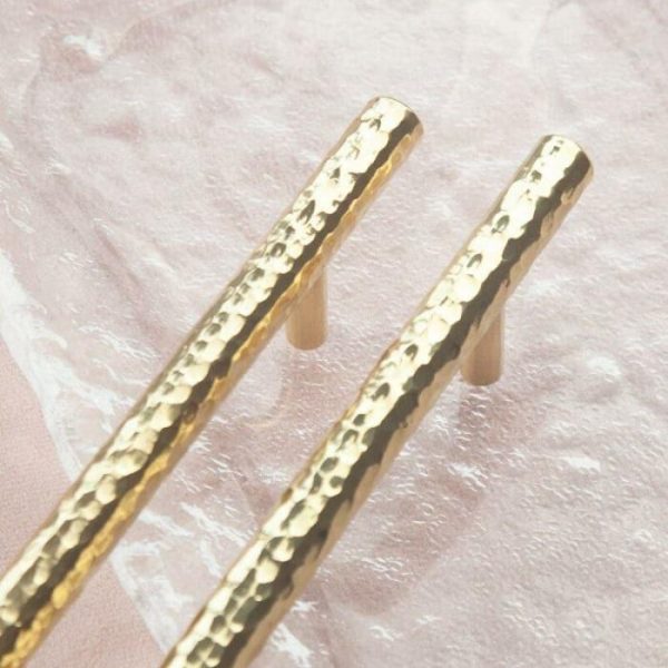 Hardware | Hand-Crafted Hammered Brass Cabinet Drawer Pull, 1 KNOB Decor Hardware