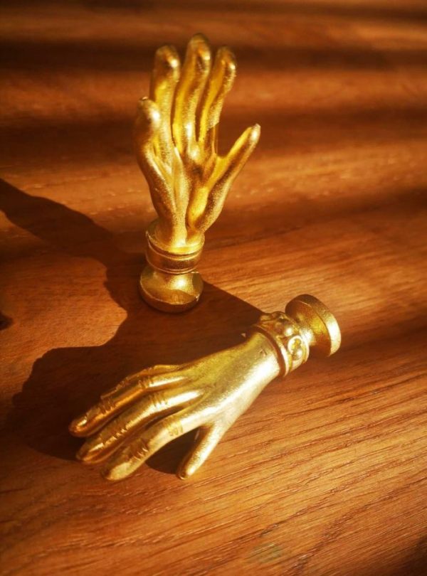 Hardware | Mini Gold Hand Cabinet Drawer Knobs – Set Of 2 Decor Hardware