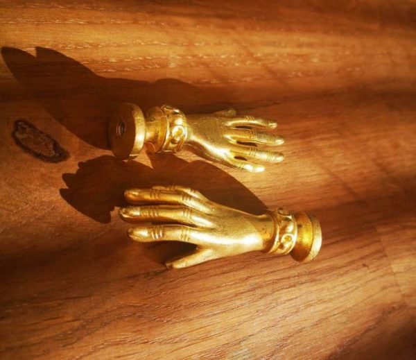 Hardware | Mini Gold Hand Cabinet Drawer Knobs – Set Of 2 Decor Hardware