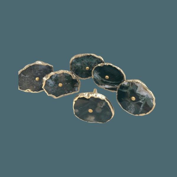 Hardware | Moss Green Agate Cabinet Door Pull Handle – Set Of 6 Decor Hardware