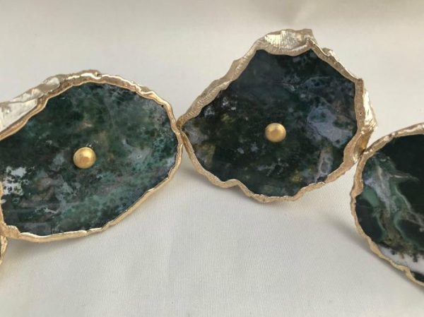 Hardware | Moss Green Agate Cabinet Door Pull Handle – Set Of 6 Decor Hardware