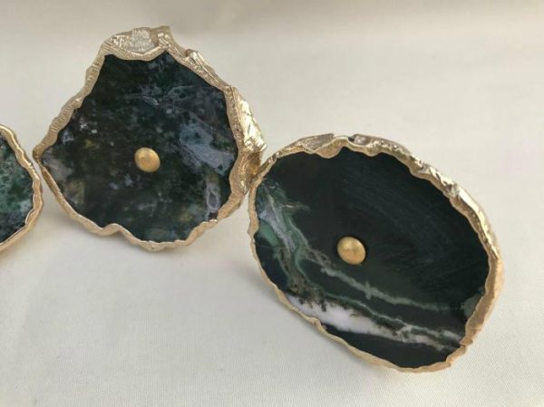 Hardware | Moss Green Agate Cabinet Door Pull Handle – Set Of 6 Decor Hardware