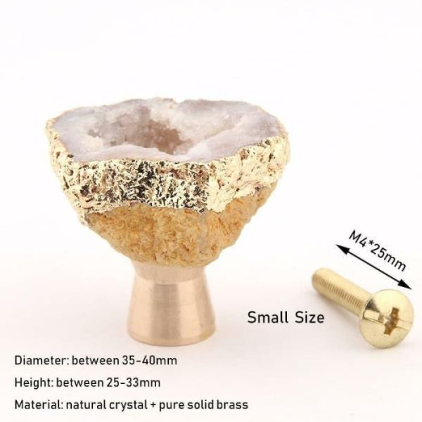 Hardware | Natural Crystal Cabinet Door Knob, Big Decor Hardware