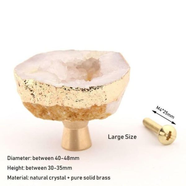 Hardware | Natural Crystal Cabinet Door Knob, Big Decor Hardware