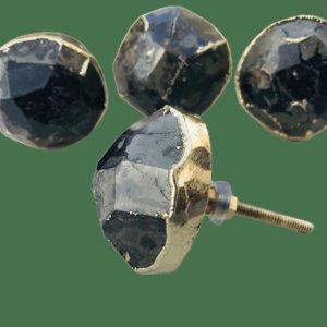 Hardware | Pyrite Gemstone Agate Cabinet Door Pull Handle – Set Of 4 Decor Hardware