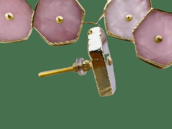 Hardware | Rose Quartz Cabinet Door Pull Handle – Set Of 6 Decor Hardware