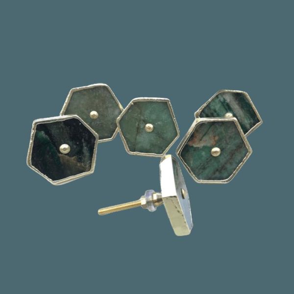 Hardware | Sage Green Agate Cabinet Door Pull Handle – Set Of 6 Decor Hardware