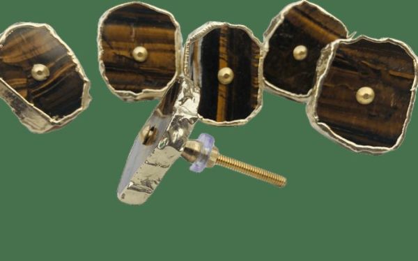 Hardware | Tiger Quartz Cabinet Door Pull Handle – Set Of 6 Decor Hardware