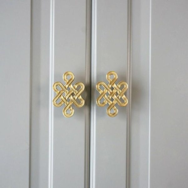 Hardware | Vintage Inspired Brass Twisted Cabinet Drawer Knob – Set Of 2 Decor Hardware