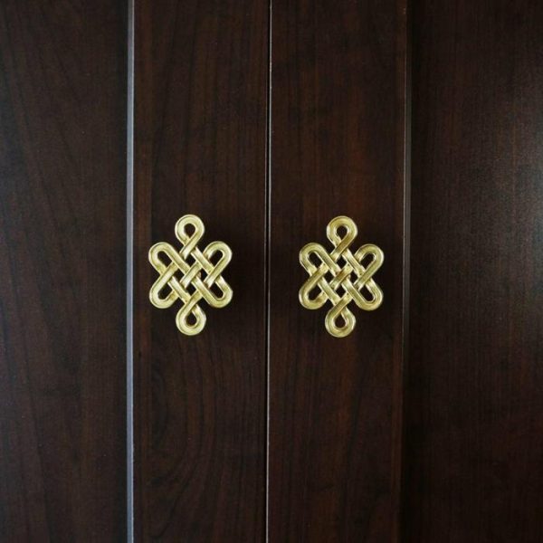 Hardware | Vintage Inspired Brass Twisted Cabinet Drawer Knob – Set Of 2 Decor Hardware