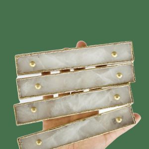 Hardware | White Agate Cabinet Door Pull Handle – Set Of 4 Decor Hardware