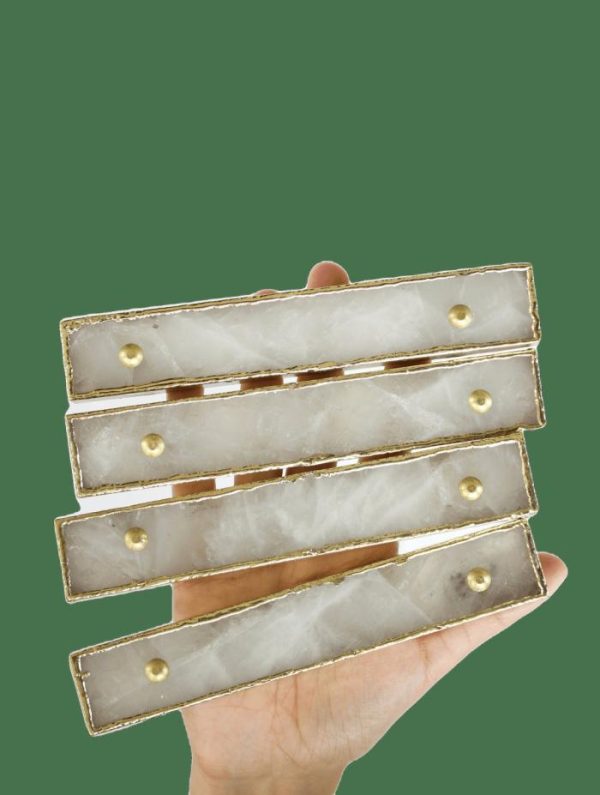 Hardware | White Agate Cabinet Door Pull Handle – Set Of 4 Decor Hardware