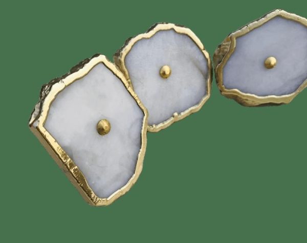 Hardware | White Agate Cabinet Door Pull Handle – Set Of 6 Decor Hardware