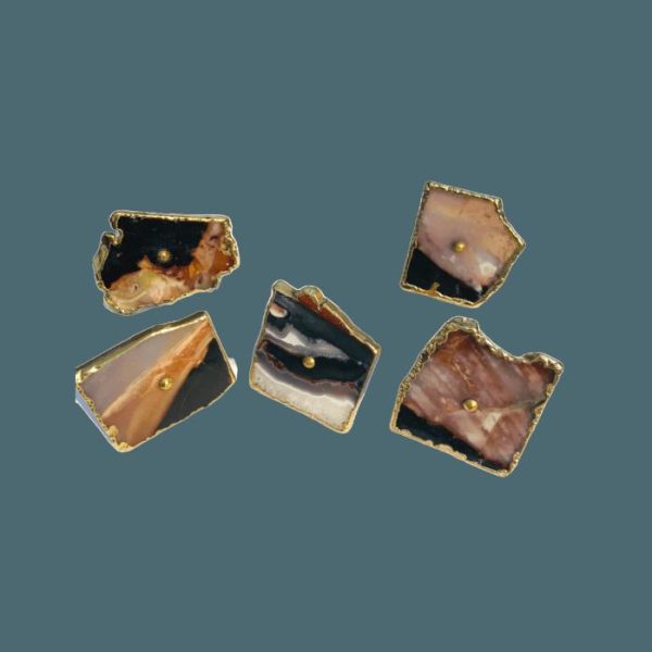 Hardware | Zebra Agate Cabinet Door Pull Handle – Set Of 6 Decor Hardware