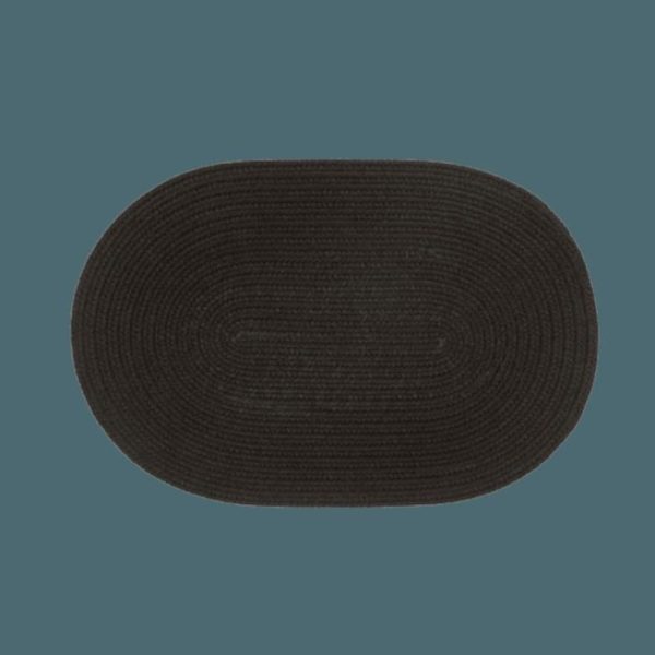 Jute Rugs | Black Woven Oval Jute Rug, 2′ x 3′ Jute Rugs Jute Rugs