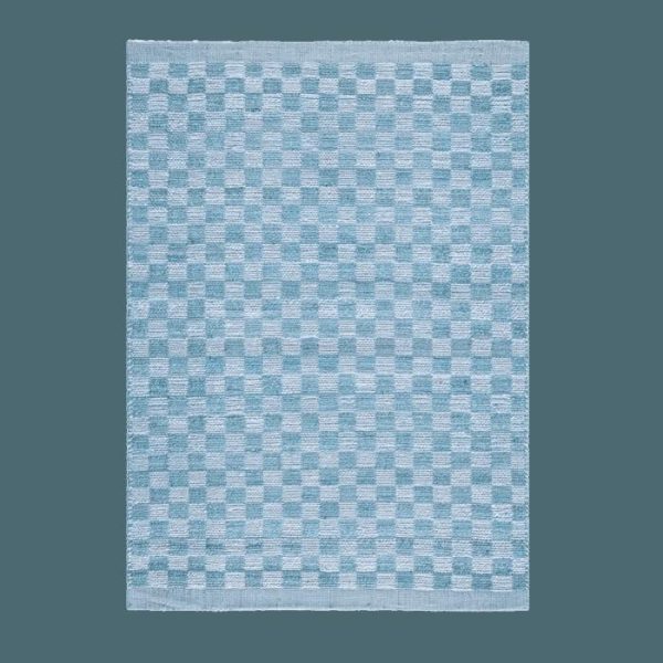 Jute Rugs | Blue Checkered Jute Rug With Fringe, 2′ x 3′ Jute Rugs Jute Rugs