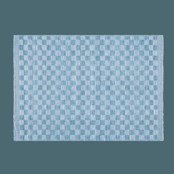 Jute Rugs | Blue Checkered Jute Rug With Fringe, 2′ x 3′ Jute Rugs Jute Rugs