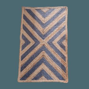 Jute Rugs | Blue Chevron Jute Rug, 2′ x 3′ Jute Rugs Jute Rugs