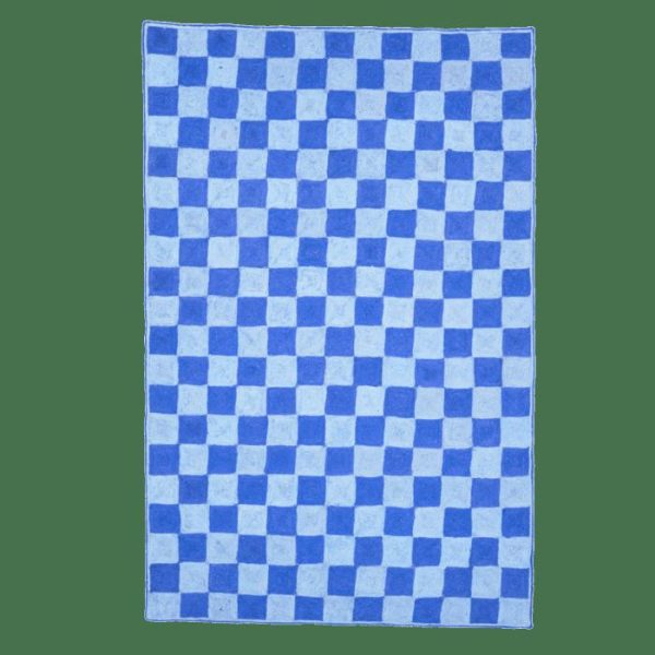 Jute Rugs | Dark Blue Checker Jute Rug, 2′ x 3′ Jute Rugs Jute Rugs