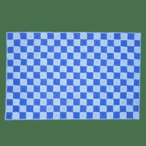 Jute Rugs | Dark Blue Checker Jute Rug, 2′ x 3′ Jute Rugs Jute Rugs