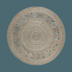 Jute Rugs | Gray Circle Of Life Round Jute Rug, 3′ x 3′ Jute Rugs Jute Rugs