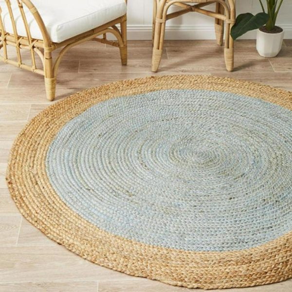 Jute Rugs | Gray Round Jute Rug, 2′ x 2′ Jute Rugs Jute Rugs