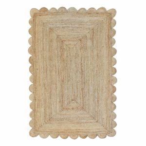 Jute Rugs | Handmade Mini Scalloped Jute Rug – Natural Color, 2′ x 3′ Jute Rugs Jute Rugs