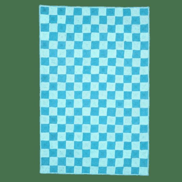 Jute Rugs | Light Blue Checker Jute Rug, 2′ x 3′ Jute Rugs Jute Rugs