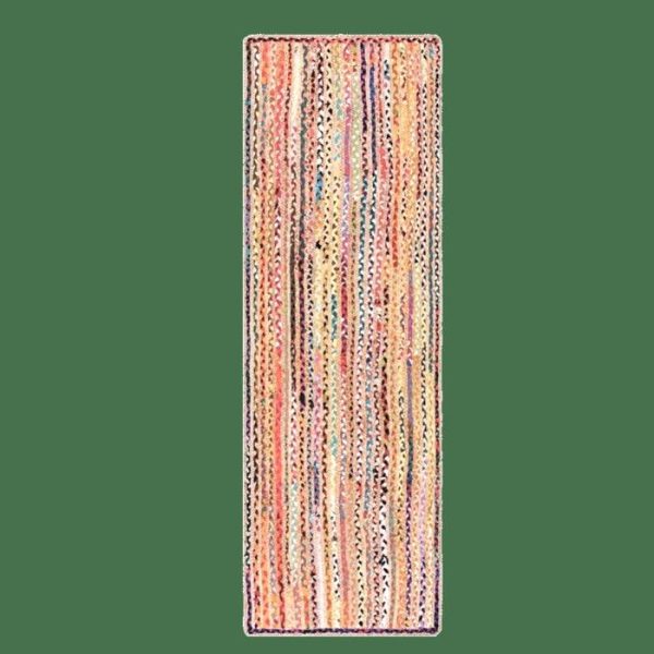 Jute Rugs | Maia Red Lines Rag Jute Rug, 2′ x 3′ Jute Rugs Jute Rugs