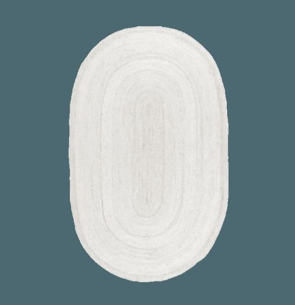 Jute Rugs | Off White Oval Braided Jute Rug, 2′ x 3′ Jute Rugs Jute Rugs