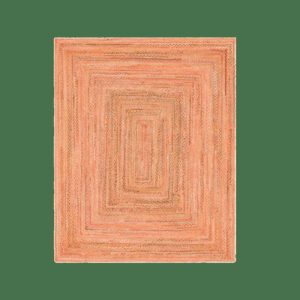 Jute Rugs | Orange Hand Braided Jute Area Rug, 2′ x 3′ Jute Rugs Jute Rugs