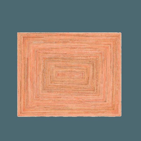 Jute Rugs | Orange Hand Braided Jute Area Rug, 2′ x 3′ Jute Rugs Jute Rugs