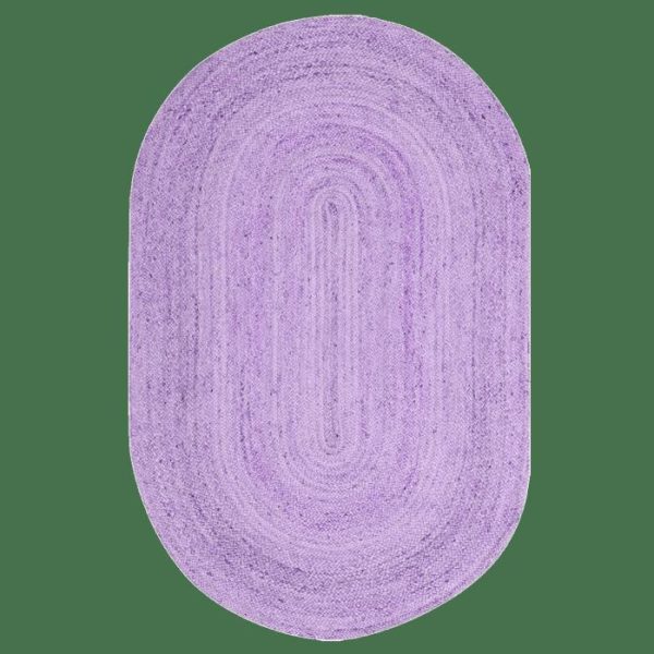 Jute Rugs | Purple Elongated Oval Jute Rug, 2′ x 3′ Jute Rugs Jute Rugs