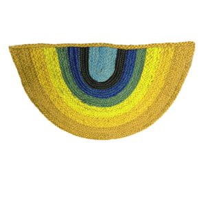 Jute Rugs | Rainbow Half Moon Accent Jute Rug – Yellow Accent Rugs Accent Rugs