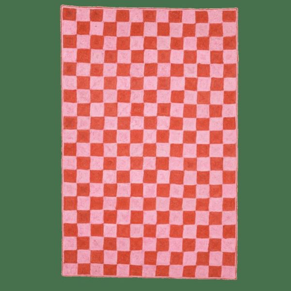 Jute Rugs | Red Checker Jute Rug, 2′ x 3′ Jute Rugs Jute Rugs