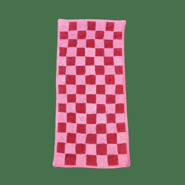 Jute Rugs | Red Checker Jute Rug, 2′ x 3′ Jute Rugs Jute Rugs